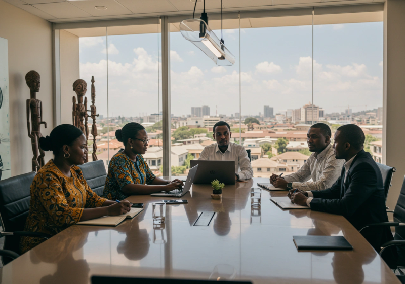 African business meeting showcasing collaboration and expertise