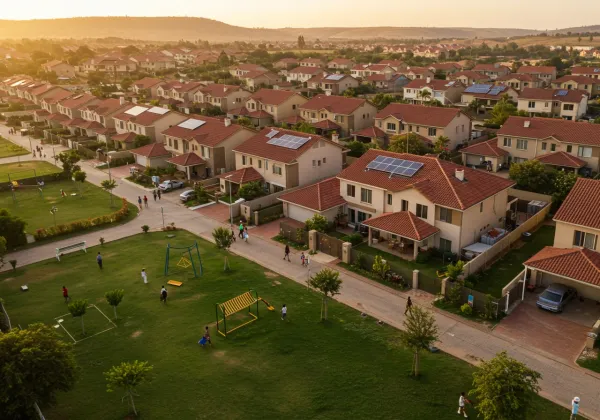 Modern African residential neighborhood with family-friendly homes